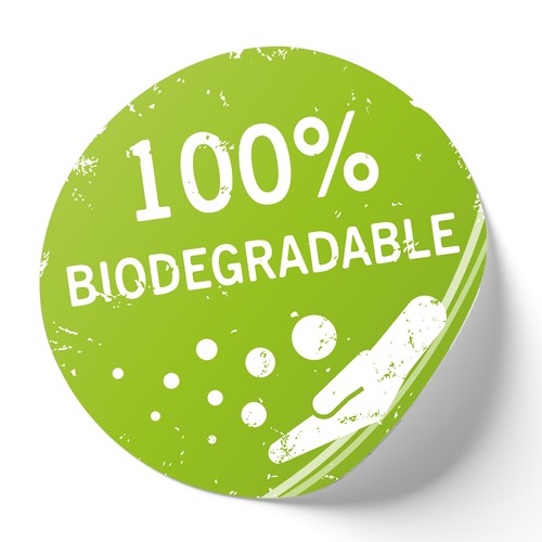 Adesivo 100 biodegradabile - "100%, biodegradabile"