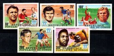 Congo 1978 Michel 614-618 nuovo di zecca 100% non dentellato calciatori,60 fr