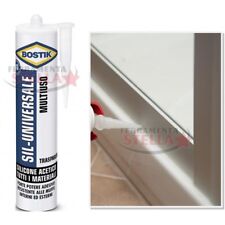 SILICONE ACETICO SIGILLANTE TRASPARENTE UNIVERSALE ADESIVO ELASTICO 280 ML