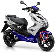 COPPIA ADESIVI DX SX ORIGINALI PARAFANGO ANTERIORE YAMAHA AEROX