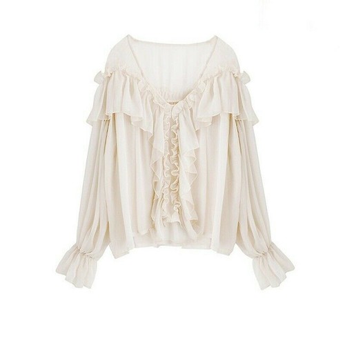 Donna chiffon plissè camicia - chiffon,
