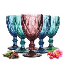 6 Colorato Bicchieri da Vino