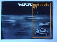 Brochure vendita HAROLD RADFORD MINI DE VILLE GT originale anni 60 Regno Unito Mkt
