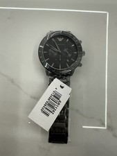 EMPORIO ARMANI Ceramica 47mm Cassa in Acciaio Inossidabile e Ceramica Nera,...