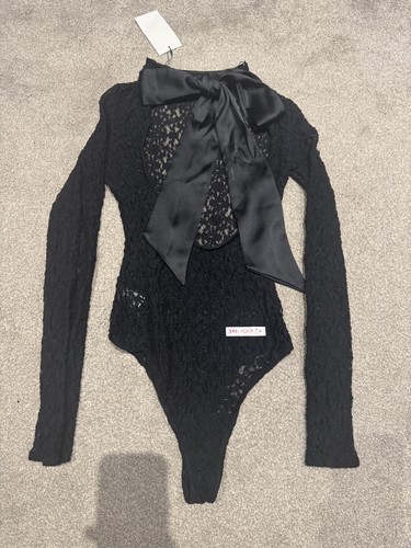 Body zara nero - zara, fiocco