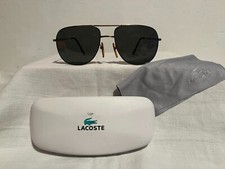 Vintage Lacoste Occhiali da Sole stile aviatore montatura col. oro epoca