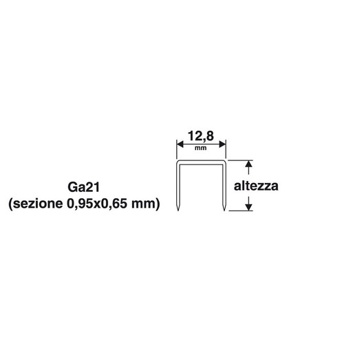 Punti 8x8 8mm 1000pz - 12,8x8,