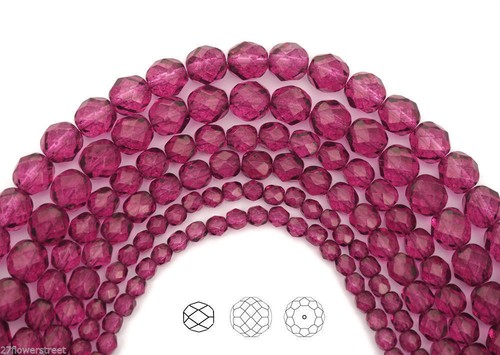 Perline rotonde sfaccettate - , in