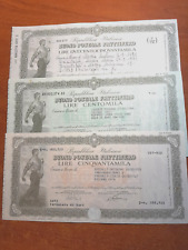 BUONI POSTALI FRUTTIFERI  - SEMINATORE - 50.000/100.00/250.000 £.   VEDI