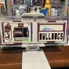 2021 National Treasures Collegiate Libretto Kylin Hill 10/10 Maglia SU CARTONCINO AUTO