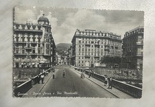 CARTOLINA GENOVA - PONTE SERRA E VIA MONTICELLI FG ANIMATA VIAGGIATA