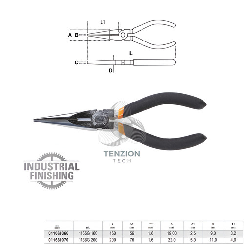 Pinza becchi mezzotondi - pinza,