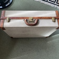 Super Rare Genuine Hermès Valigia CuoioE Tessuto Colore Bianco