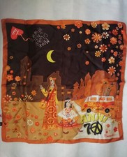 Foulard Braccialini Stile anni '70 In Pura Seta Peace & Love 