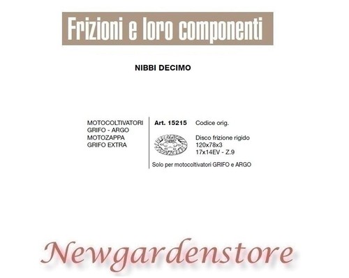 Disco frizione 15215