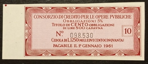 500 lire 1961 - 500,