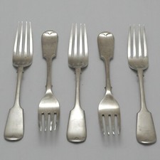 OLD ENGLISH FIDDLE Design Barker Bros Silver servizio posate cinque forchette da tavola
