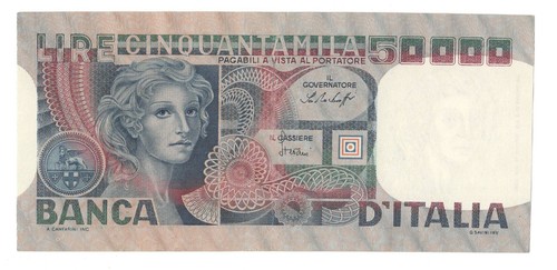 50000 lire volto - di, donna