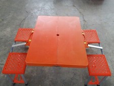 Outsunny Tavolino da Campeggio Pieghevole Portatile di Alluminio e Plastica con