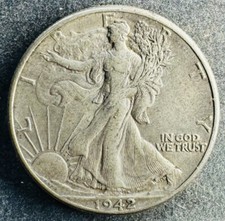 1/2 dollaro 1942 USA "Walking