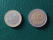 Lotto due monete 1 e 2 EURO