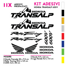 Adesivi moto scritta honda transalp pvc alta qualità vari colori