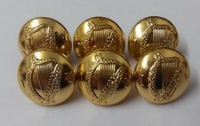 Pulsanti Originali Vintage IV Avec Insegna Arpa Uniforme X6 ASBT198