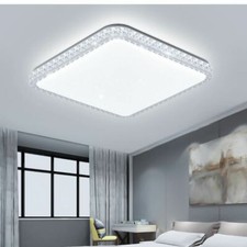 PLAFONIERA DA SOFFITTO LAMPADARIO QUADRATA MODERNA LED 48W IP20 CON TELECOMANDO
