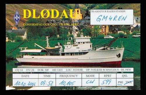 Qsl radio card germany dl0dau - qsl,