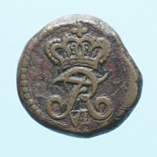 INDIA DANESE FEDERICO VI 10 CASH 1839 COPPER COIN NUMISMATICA MONETA MOLTO RARA