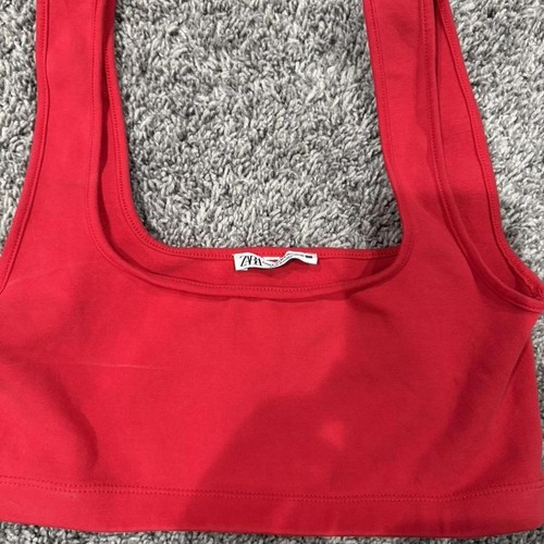 Canotta zara rossa crop - canotta,