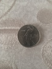 Moneta 50 lire con errore di