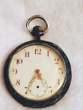 orologio da tasca guilloché smalto blu argento c1900 15J Breguet da riparare/restauro