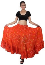 Gonna zingara arancione cotone