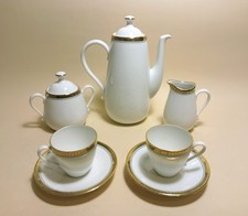 RICHARD GINORI TAZZINE CAFFÈ CAFFETTIERA Lattiera PORCELLANA Decoro Oro 