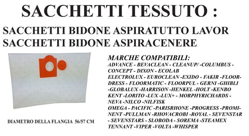 Sacchi bidone aspira cenere - aspira,