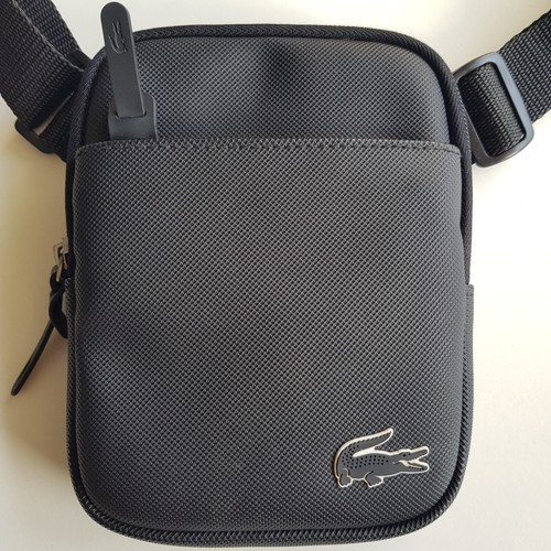 Sacoche zippée noire lacoste - zippée,