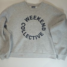 Maglione Asos donna taglia media grigio weekend collettivo casual loungewear top