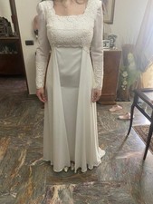 BELLISSIMO ABITO DA SPOSA SARTORIALE COLORE AVORIO