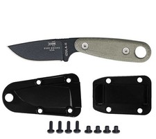 Coltello Esee Izula II nero sagomato fodero cintura clip piastra coltello tattico EDC collo