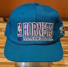 Cappello berretto snapback vintage anni 90 NBA Charlotte Hornets campione basket
