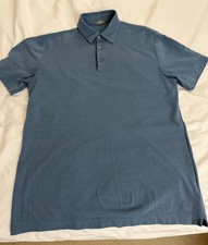 Polo uomo Slowear Zanone slim fit cotone ghiaccio biologico blu taglia 48 media