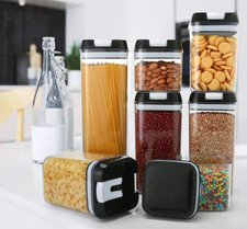 Contenitori Ermetici per Alimenti Cucina: Pasta Barattoli 7 Pezzi