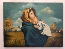 Dipinto Olio su Tela 50X70 cm Quadro firmato Renè