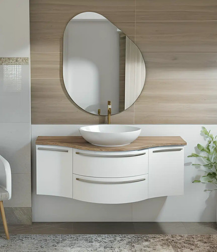 Mobile bagno curvo 141 - mobile, cm