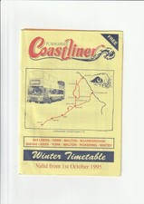 Yorkshire Coastliner Bus Timetable 1995