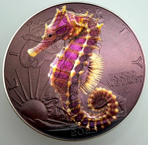 Seahorse moneta oz - da, .999