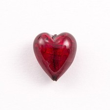 Perla cuore in vetro di Murano