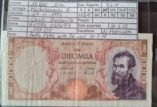10.000 Lire tipo Michelangelo - cartamoneta - decr. 27-XI-1973