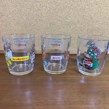 Set 3 tre bicchieri di NUTELLA in vetro I Segni Zodiacali (2001) glasses 